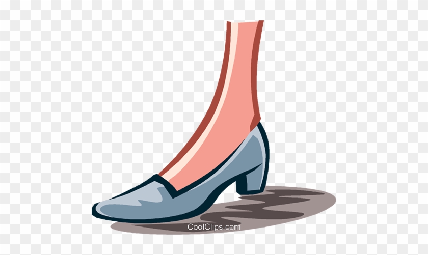 Women's Shoe Royalty Free Vector Clip Art Illustration - Cartoon Clothes And Shoes #1343335