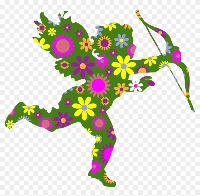 Cupid Cherub Angel Computer Icons Love - Zazzle Retro Blumenherz, Siebzigerjahre Blumen Tapete #1343800