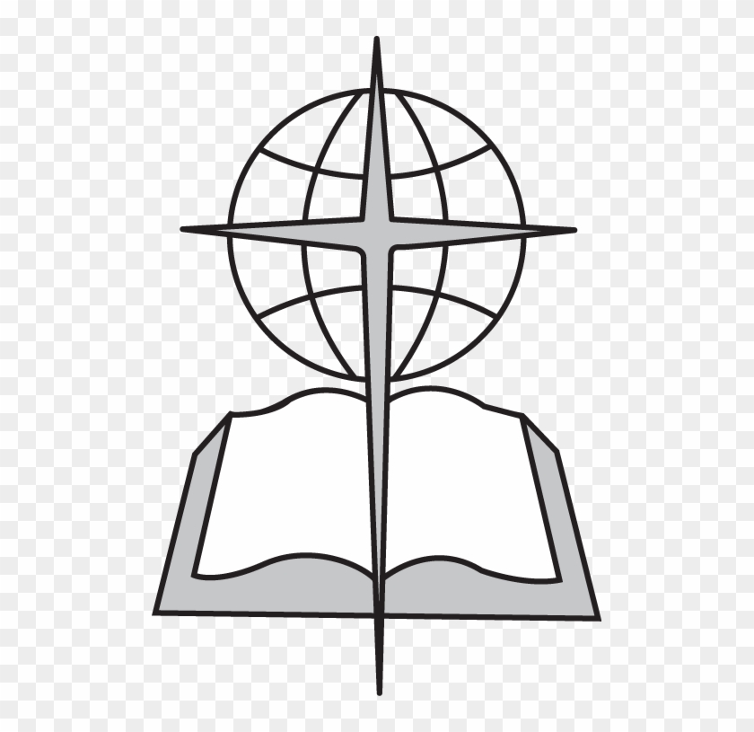 Open Bible With Cross - Drawing Of Disco Ball #1345263