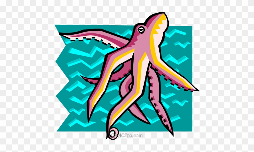 Stylized Octopus Royalty Free Vector Clip Art Illustration - Clip Art #1345727