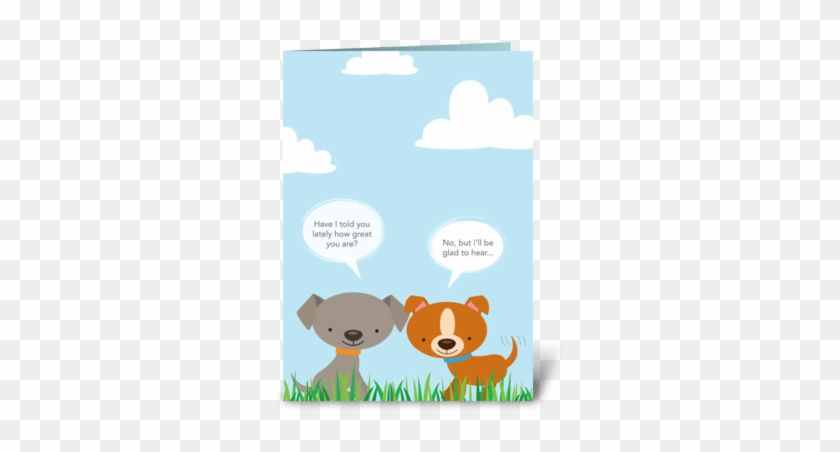 Puppy Thanks Greeting Card - Cartoon #1346120