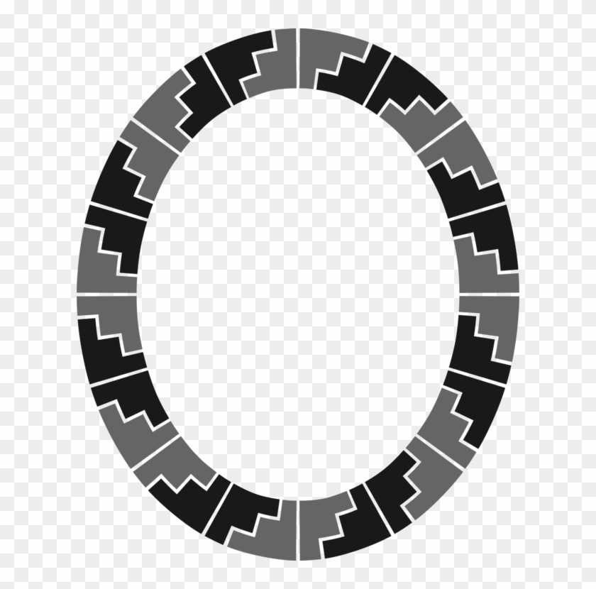 Tile Art Nouveau Circle Wheel - Clip Art #1346740