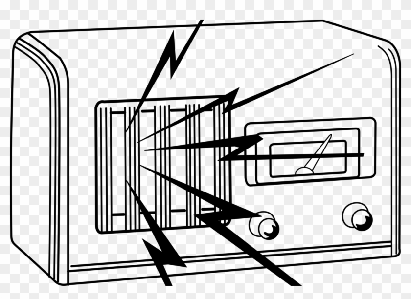 Golden Age Of Radio Antique Radio Amateur Radio Sound - Loud Radio Clipart Black And White #1347277