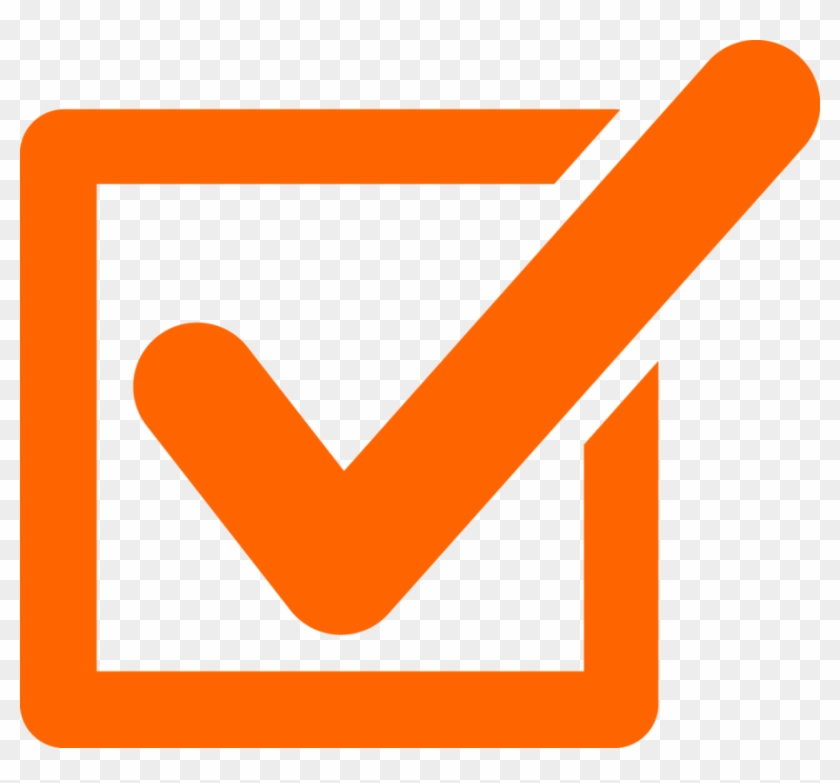 Orange Checkmark Clipart Check Mark Clip Art - Orange Tick Mark Png #1347606
