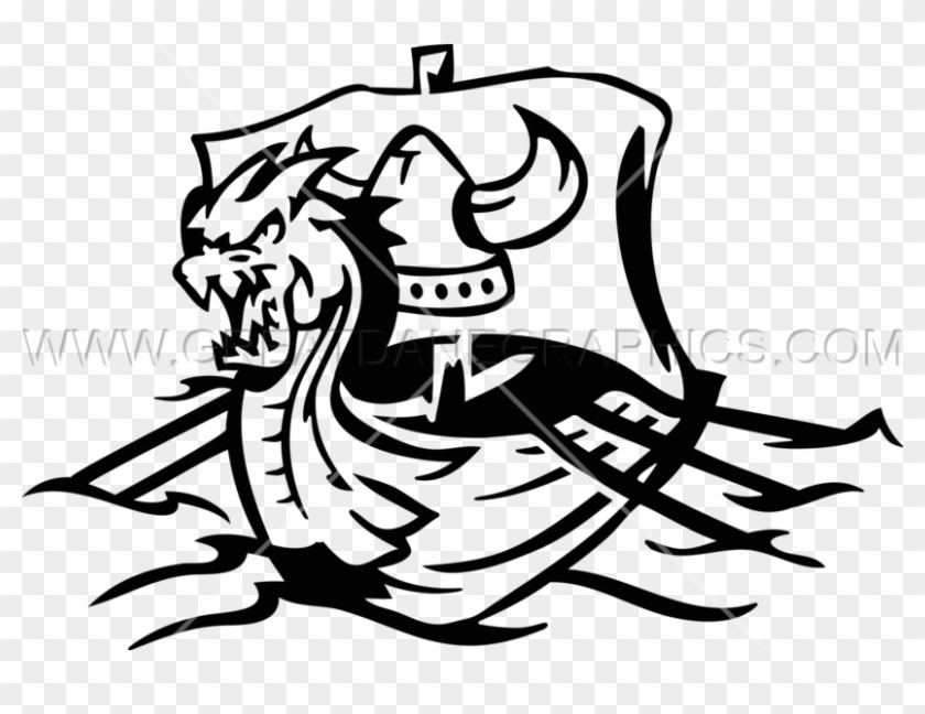 Viking Ship - Vikings Ships Black And White Clipart #1347771