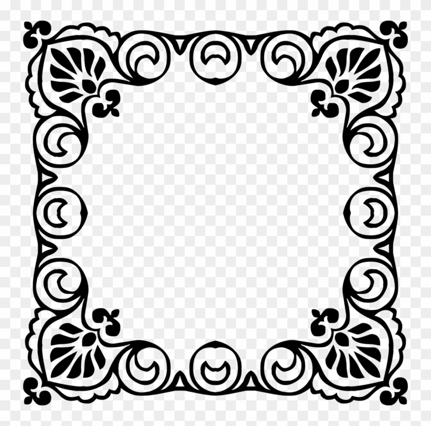 Borders And Frames Picture Frames Line Art Ornament - Inkadinkado Stamping Gear Cling Stamps #1349860