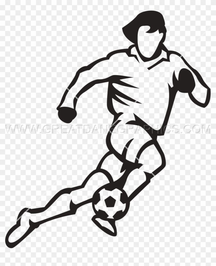 Download Soccer Player Drawing Transparent Clipart - Soccer Players Running Drawings #1350044