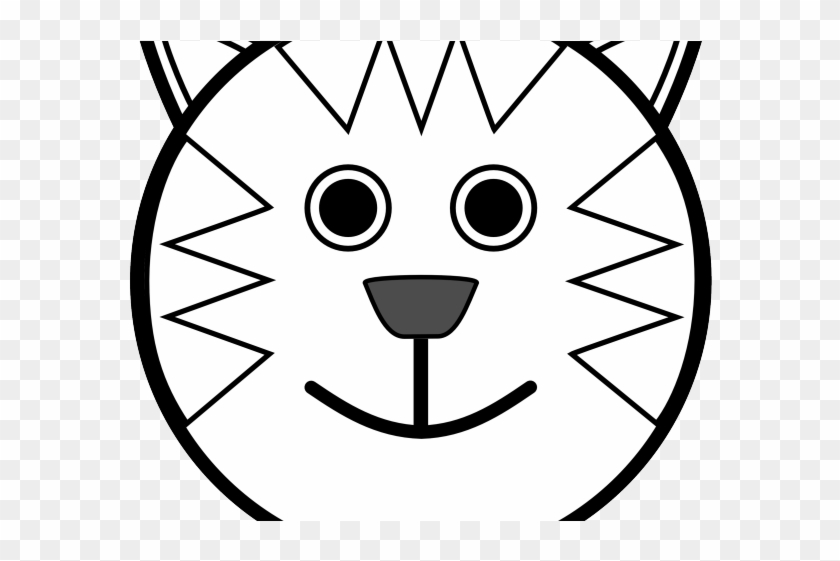 Mask Clipart Chicken - Cat Face Clipart Black And White #1351065