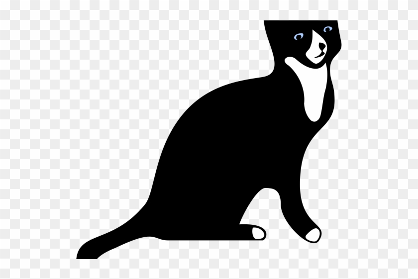 Tuxedo Cat Clipart Cat Silhouette - Black Skull Bling Cat Collar With Safety Belt And Bell #1351377