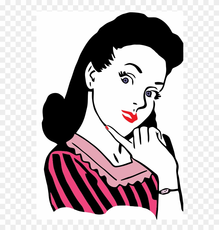 1950s Woman Clip Art #1351635