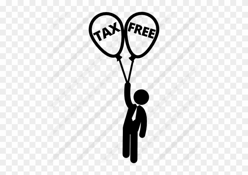 Businessman With Tax Free Balloons Couple Free Icon - Businessperson #1352225