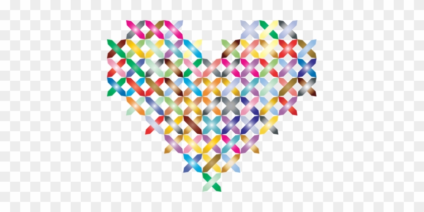 Heart Chaos Theory Fractal Shape Computer Icons - Corazon Punto De Cruz #1352258