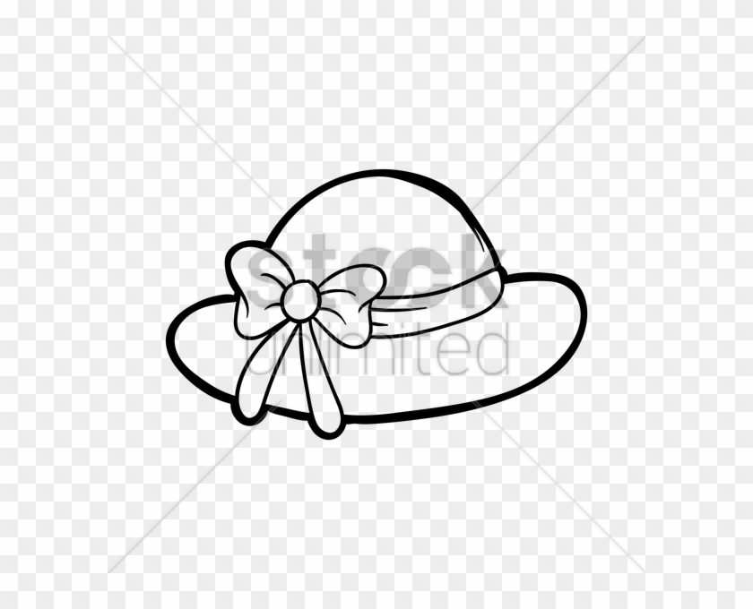 Black And White Cap Clipart Hat Clothing Clip Art - Summer Hat Clipart Black And White #1352259
