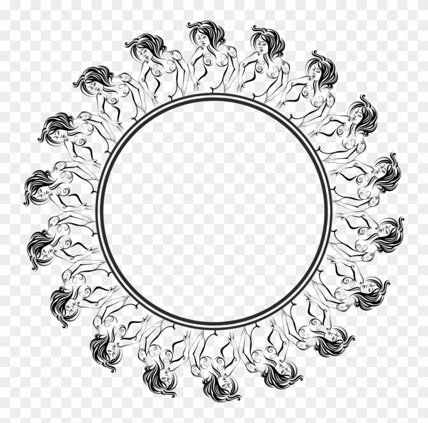 Picture Frames Abstract Art Line Art Child - Circle #1352392