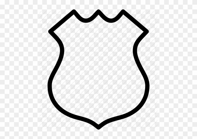 Jpg Black And White Stock Security Tier Brianhenry - Police Badge Outline Clipart #1352841