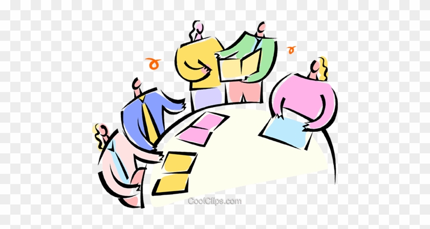 Having A Meeting Royalty Free Vector Clip Art Illustration - Sitzung Clipart #1352990
