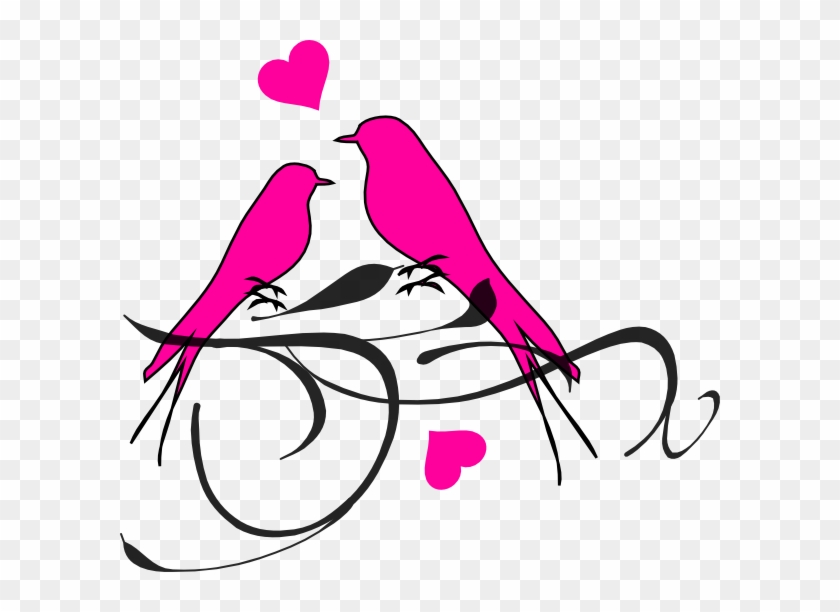 Birds On A Branch Pink And Black Svg Clip Arts 600 - Birds On A Branch Pink And Black Svg Clip Arts 600 #1353322