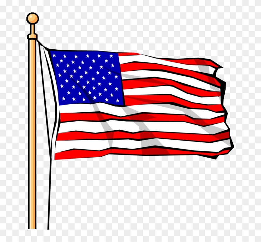 Vector Illustration Of United States Of America Stars - American Flag Clip #1353374