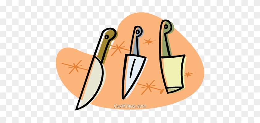 Kitchen Knives Royalty Free Vector Clip Art Illustration - Knife #1353579