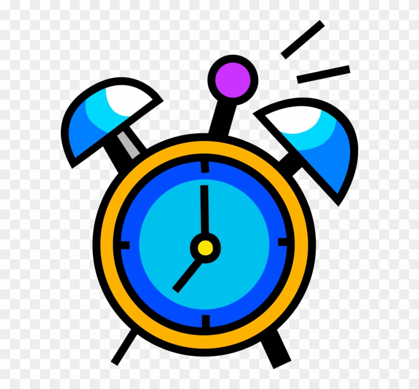 Alarm Clocks Royalty Free Vector Clip Art Illustration - Wecker Clipart #1353956