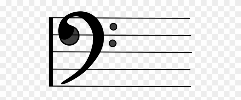 Bass Clef On Staff #1354444