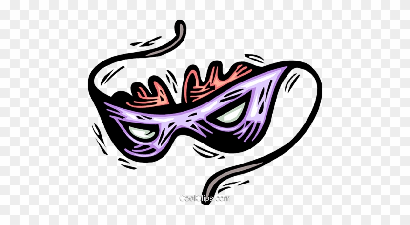 Mardi Gras Mask Royalty Free Vector Clip Art Illustration - Mardi Gras Mask Clip Art #1354643
