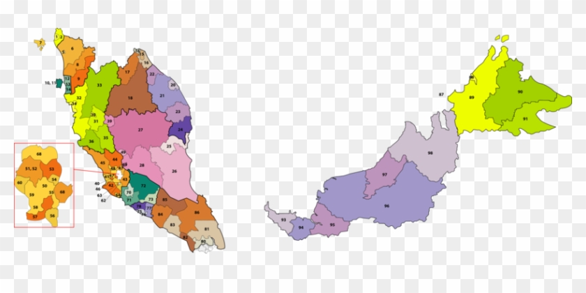Peninsular Malaysia Map States And Federal Territories - Peninsular Malaysia Map States And Federal Territories #1354997