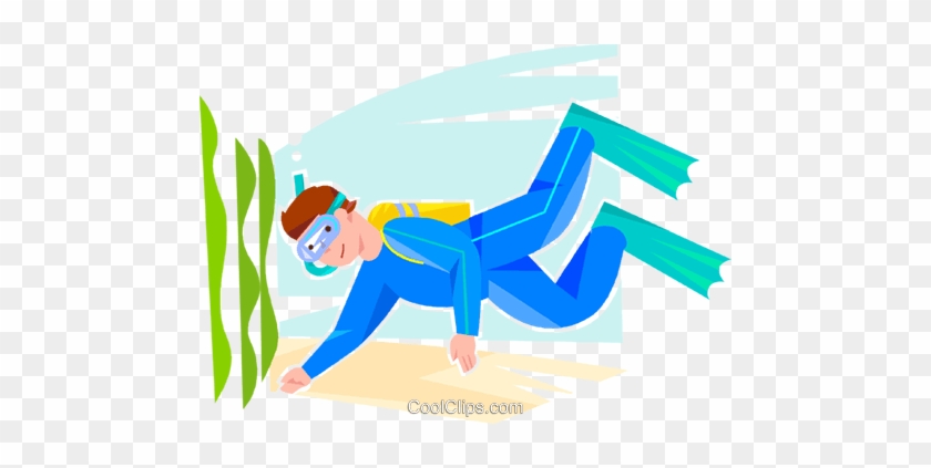 Scuba Diver Royalty Free Vector Clip Art Illustration - Illustration #1355481