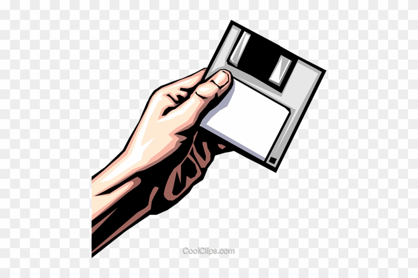 Hand Holding Diskette - Illustration #1355862