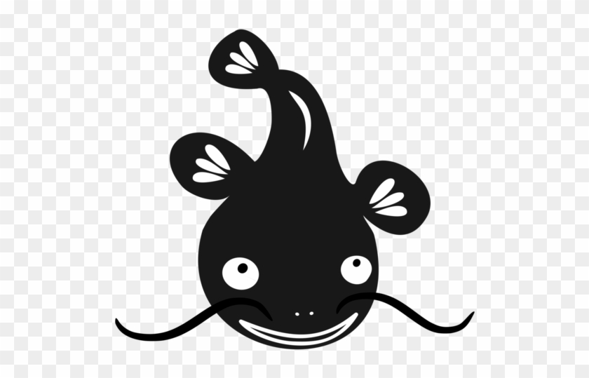 Blue Catfish Cartoon Drawing Silhouette - Blue Catfish Cartoon Drawing Silhouette #1356068