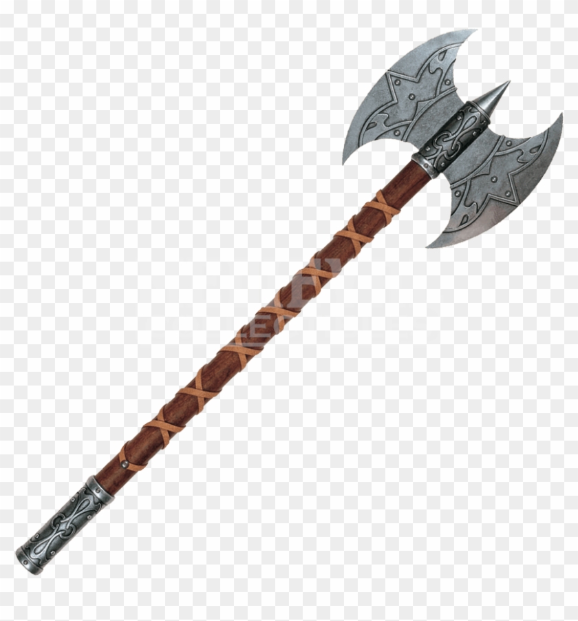 Clip Freeuse Stock Battle Clipart Double Axe - Viking Double Sided Axe #1356297