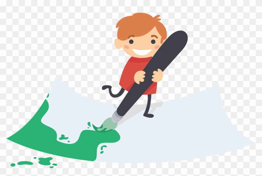 Vector Paintbrush Illustration Paint - Painting #1356668