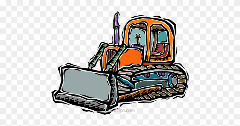 Bulldozer Royalty Free Vector Clip Art Illustration - Bulldozer Royalty Free Vector Clip Art Illustration #1356679