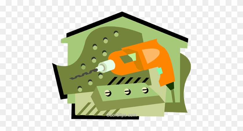 Industrial Tools Royalty Free Vector Clip Art Illustration - Industrial Tools Royalty Free Vector Clip Art Illustration #1357258