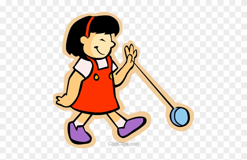 Yoyo Clipart Small - Clip Art Girl With Yoyo #1357519