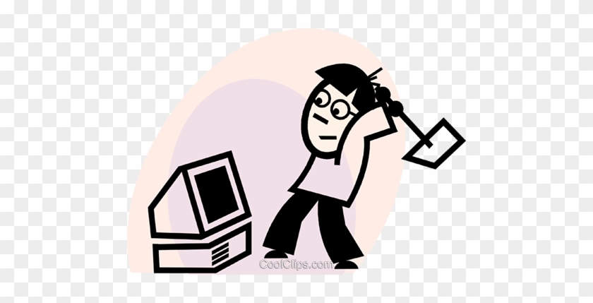 Frustration Royalty Free Vector Clip Art Illustration - Cartoon #1357891
