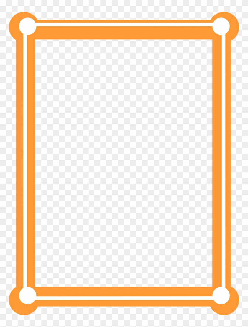 Orange Floral Border Transparent Image1 - Orange Borders And Frames #1358542