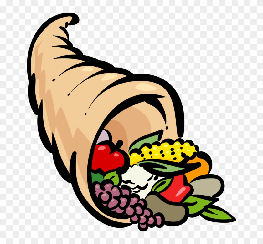 Cornucopia Royalty Free Vector Clip Art Illustration - Füllhorn Clipart #1358852