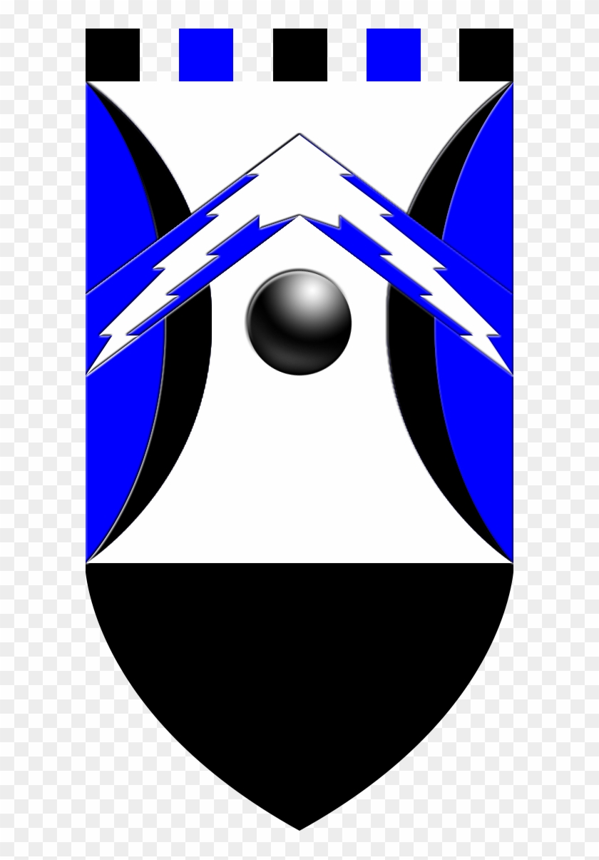 Blazon Argent A Flanchi Sable And Azure - Circle #1359242