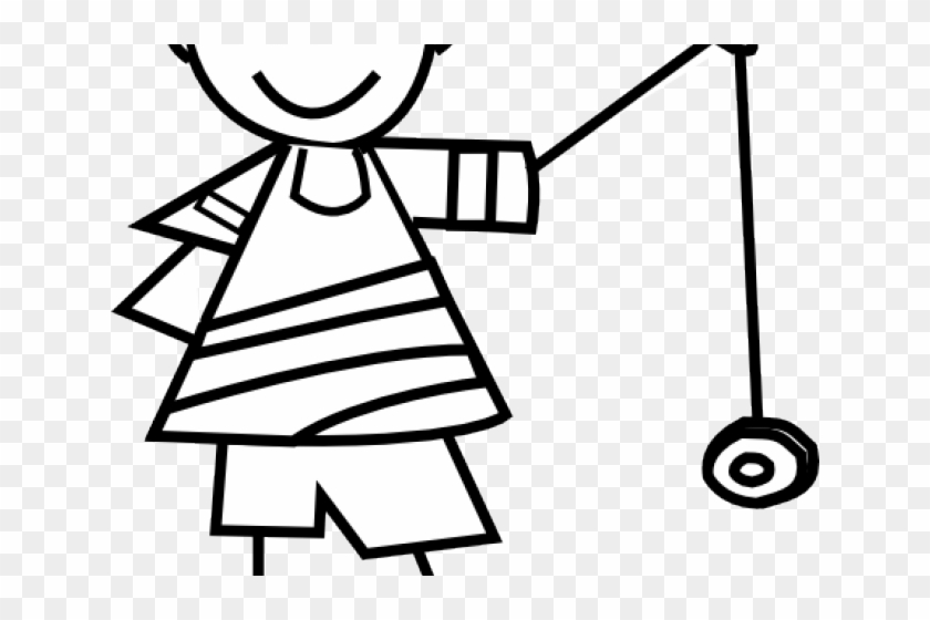 Yoyo Clipart Cartoon - Black And White Yoyo Clipart #1359774