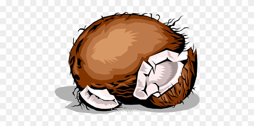 Coconut Pieces Royalty Free Vector Clip Art Illustration - Compadre Cómprame Un Coco #1359848