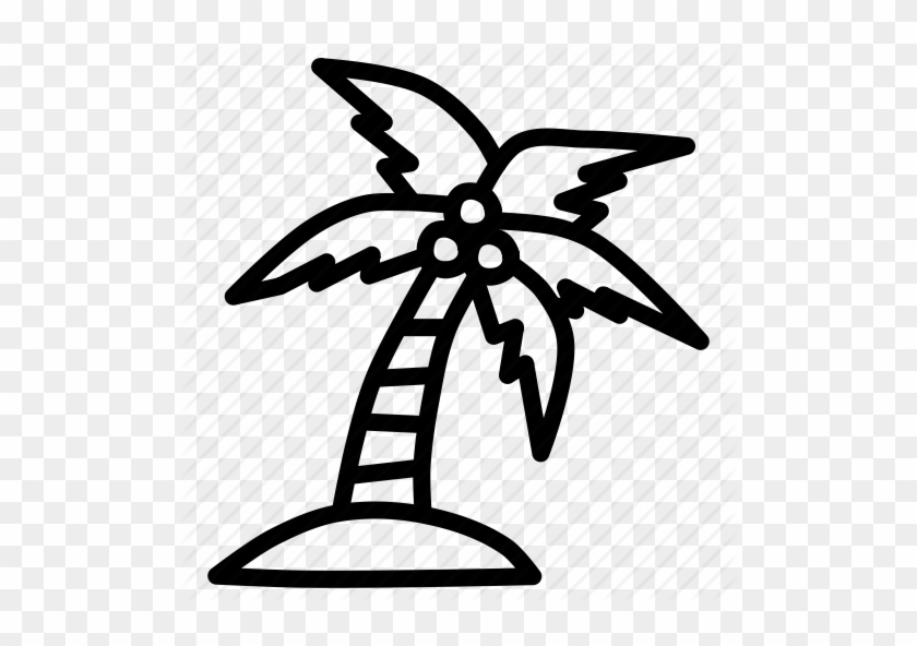 Black & White Clip Arts Coconut Tree Clipart Tree Coconut - Black & White Clip Arts Coconut Tree #1359867