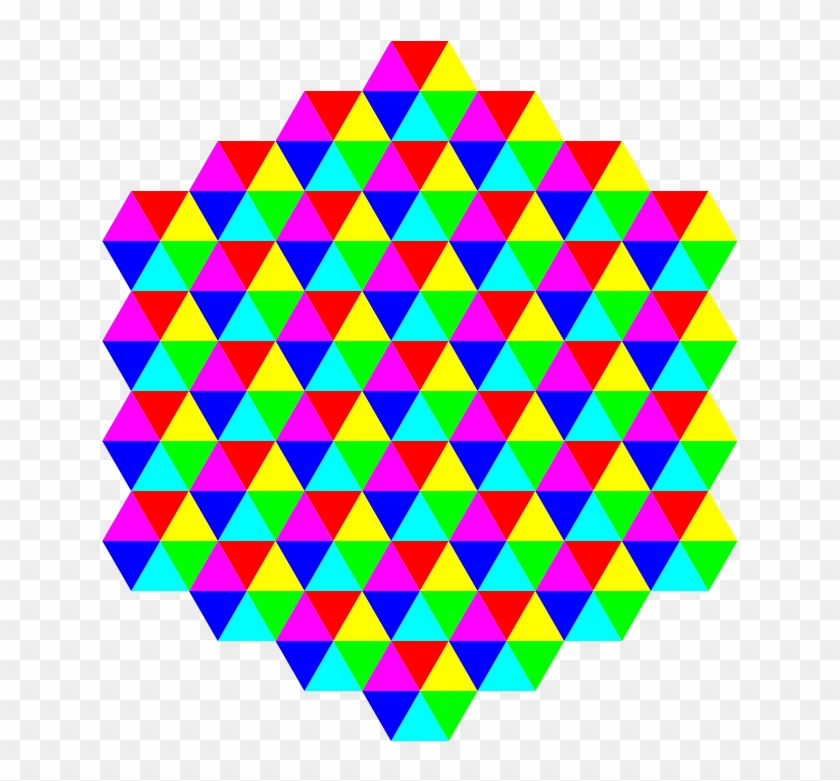 Hexagonal Clip Art Download - Triangle Tessellation #1360260