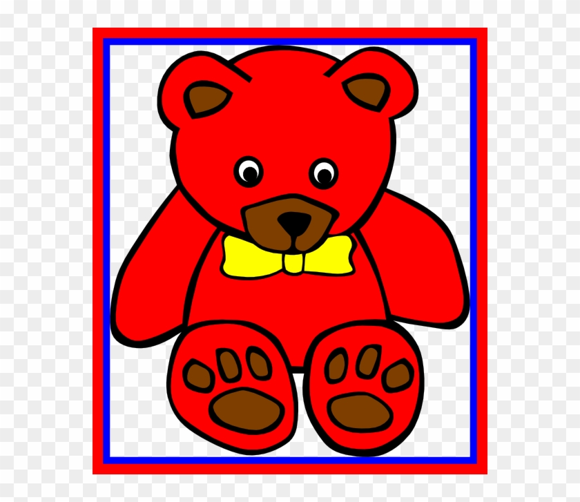 Graphic Library Library Beard Clipart Red - Teddy Bear Colouring Sheet #1361709
