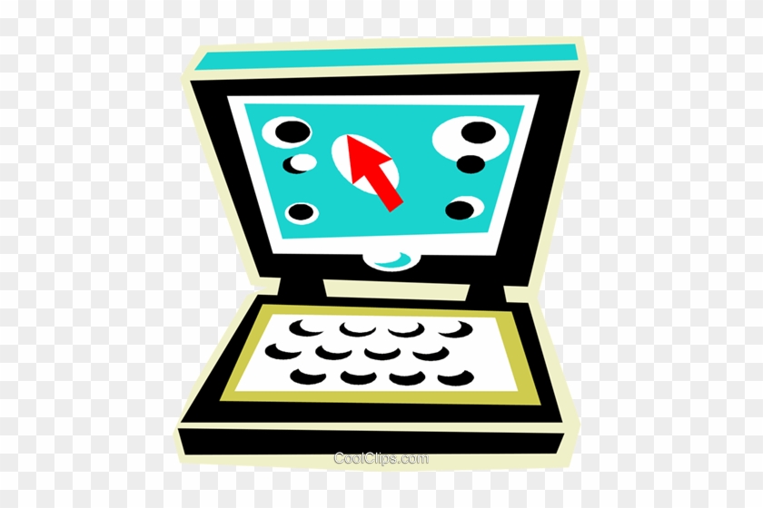 Notebook Computer Royalty Free Vector Clip Art Illustration - Notebook Computer Royalty Free Vector Clip Art Illustration #1362246