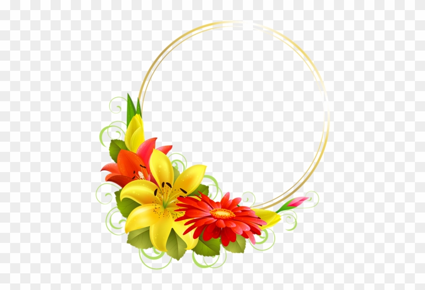 Фотки Tropical Frames, Borders And Frames, Oval Frame, - Flowers For Card Design #1362438