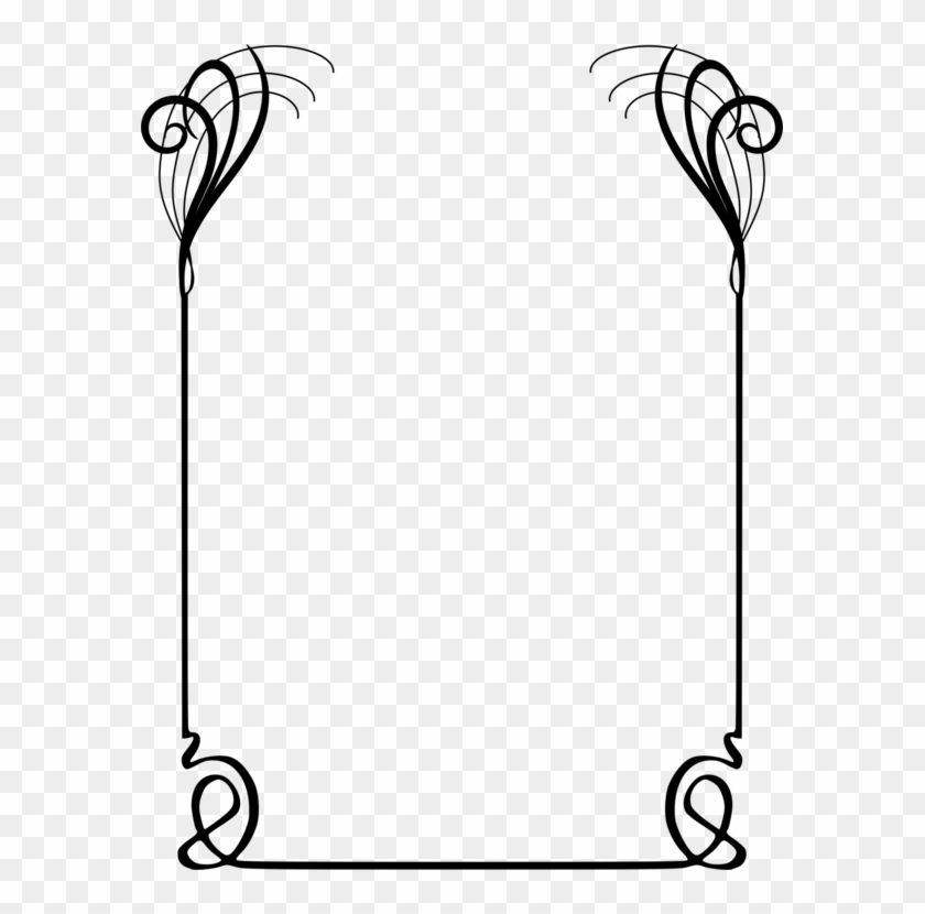 Swashes Vector Art Nouveau Filigree - A4 Border Art Deco #1362448