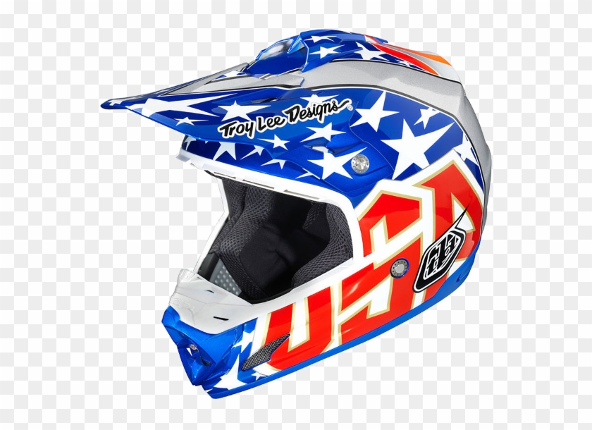 Atv Drawing Motocross Helmet Clip Art Library Library - Troy Lee Designs Usa Helmet #1362688