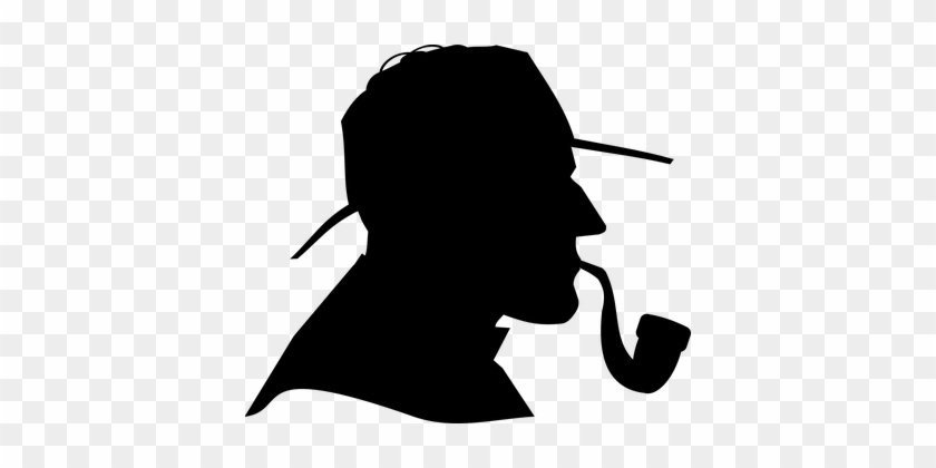 Detective Male Man Profile Silhouette Vint - Detective Silhouette #211890