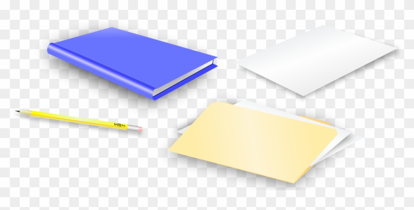 School Or Office Supplies - Folder And Pencil #212460